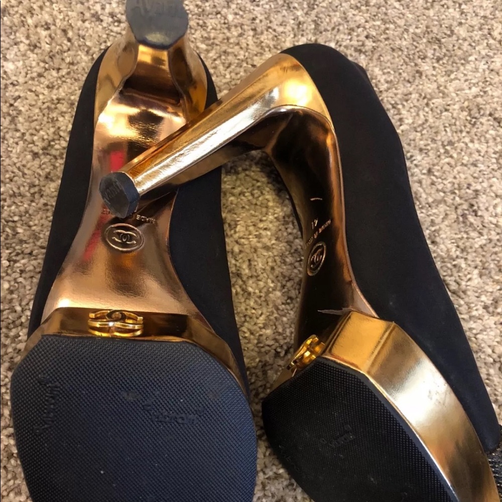 Authentic Chanel Cap Toe Platform Pump - image 5